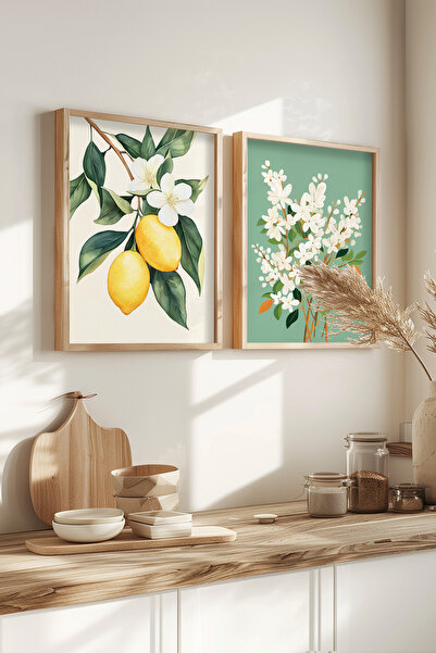 STARYUNA Bucătărie Bucătărie Lemongrass Lemongrass Poster cu cadru din lemn S...