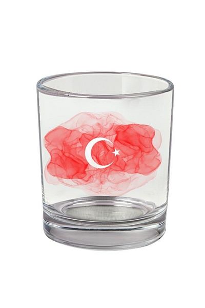 Özcan Tasarım كأس ويسكي بعلم تركي - كأس بعلم تركي