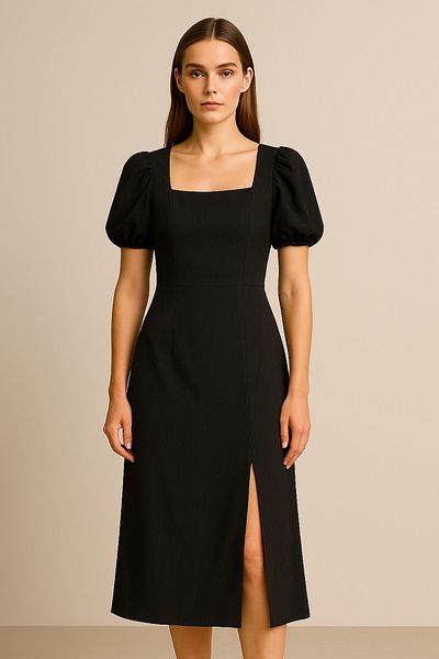 FİDAN FASHİON Fidan Back Low-Cut Dress