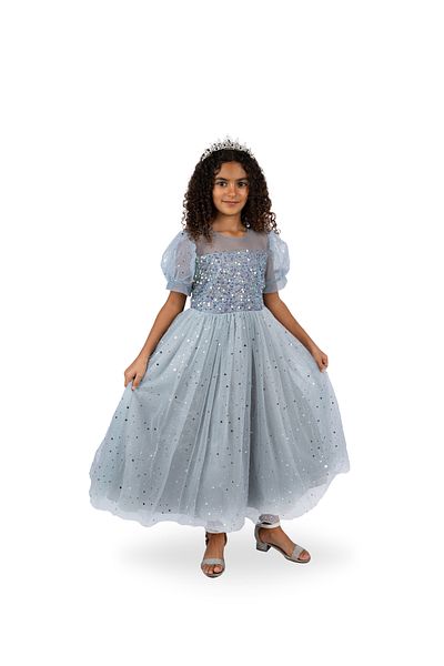 ddaniela Grey Party Dress Sequin Stars