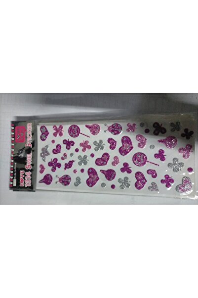 global fashion Abtibild decor unghii, Sweet Stickers, inimi, roz