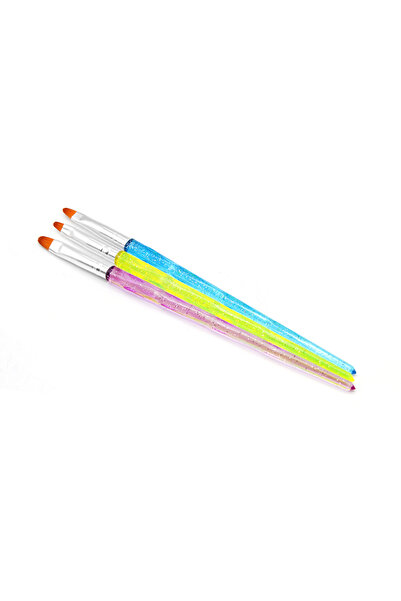 global fashion Πινέλα για τζελ, Oval Global Fashion SAM-23, 3 τεμ.