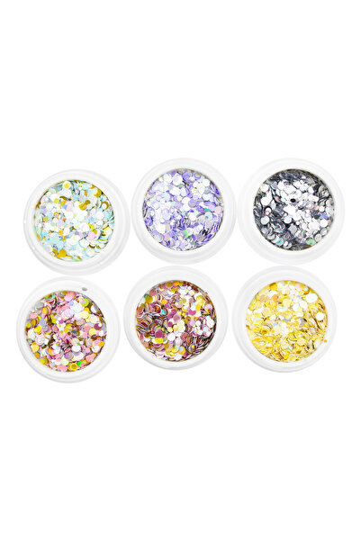 global fashion Set 6 paiete decorative pentru unghii, diverse culori