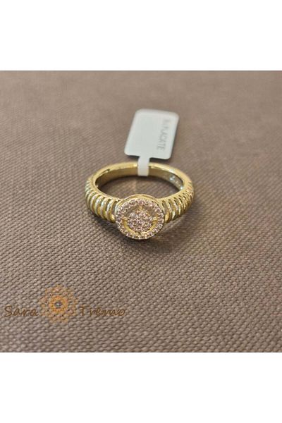saratremo Elegant Ring with Zirconia Crystals - 14K Gold Plated