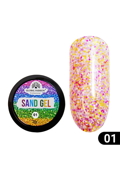 global fashion Gel UV color unghii, Sand, Global Fashion, 5g, 01