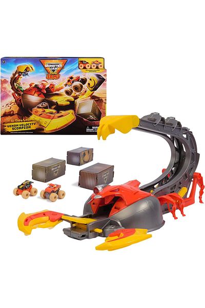 Spin Masters Monster Jam Mini Venom Velocity Scorpion Playset