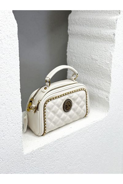 NUR KARACA Dsn B35071 Logo Detail Both Hand and Crossbody Bag for Women