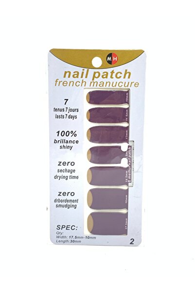 global fashion Abtibild unghii, gata preparata, french, violet