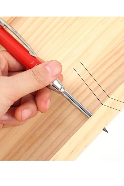 usin Marangoz Derin Dip Konum Delik Ahşap Ölçüm Duvar Zemin Montaj Metal Plastik İşaretleme Kurşun Kalemi