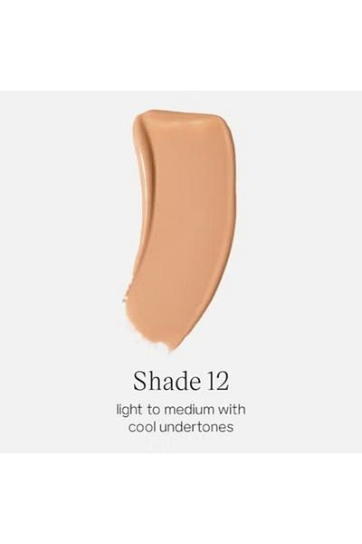 SAIE Glowy Super Skin Tint Foundation with Hyaluronic Acid, 12 Light Medium Cool Undertones 30ml