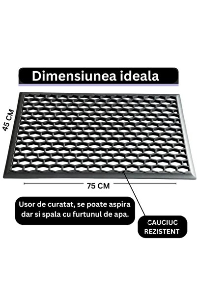 OPTIM DEKO Entryway Mat, Non-slip, Rubber & PVC, Ultra Resistant, DM 08, 75x45 cm