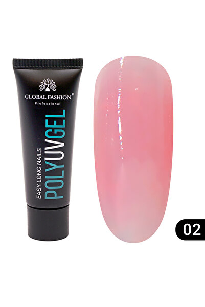 global fashion Полигел за ноктопластика, Global Fashion, 30 гр., 02