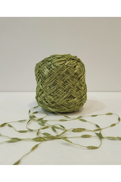 İPLİKOUTLET Fıstık yeşili Damla Polyester İp 200 Gram