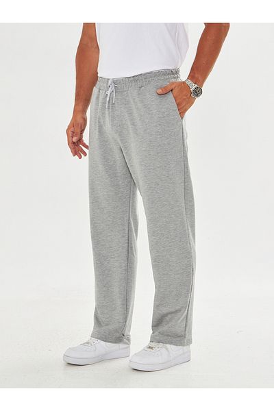 ZİNOX Men's 2 Thread Baggy Plain Lace-Up Comfortable Sweatpants