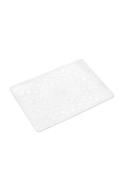 global fashion Set stampila pentru unghii din silicon cu matrita, argintie