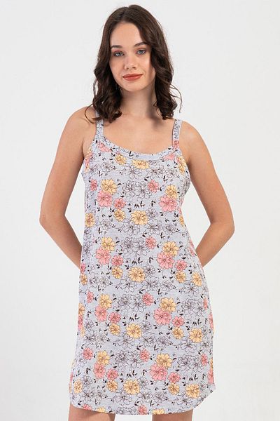 VİENETTA Women's Plus Size Nightgown with Rope Strap, 408186