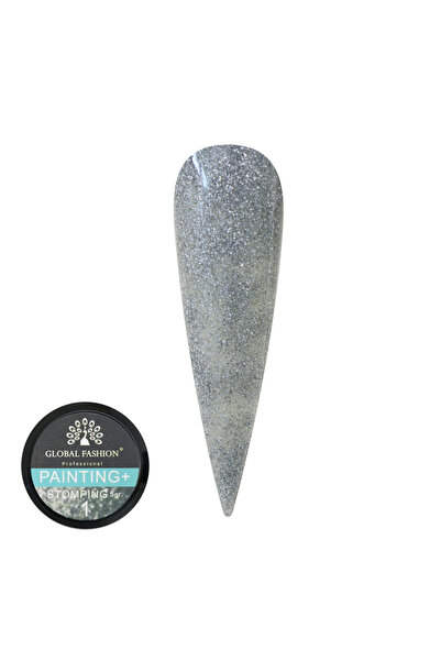 global fashion Set de 6 unități: Gel unghii, vopsea de arta, Painting+Stompin...