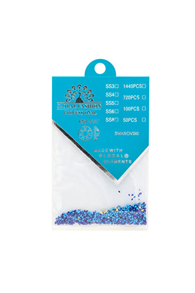 global fashion Cristale unghii tip Swarovski, Global Fashion 5, albastre