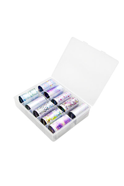 global fashion Σετ 10 μεταφορικών φύλλων, αφηρημένα φύλλα για νύχια