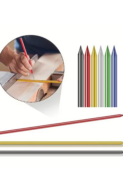 usin Set of 6 Carpenter Deep Dip Position Hole Marking Pencil Nib Set