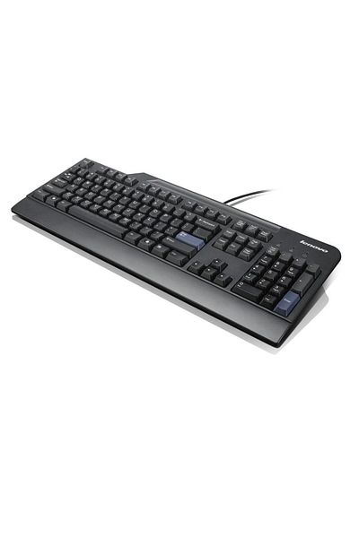 Inna marka Klawiatura Lenovo, przewodowa, USB, pełnowymiarowa 100%, czarna, UK QWERTY, FRU94Y6050