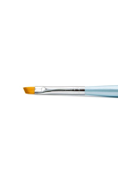 global fashion Pensula unghii cu varf diagonal, pentru aplicare gel, GF-16-8, Nr.8, albastra