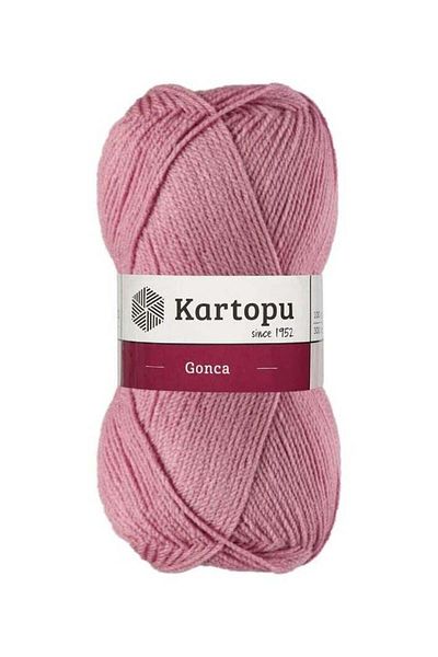 Kartopu K1763 Gonca Yarn – 100g Soft Acrylic, 300m – Dried Rose