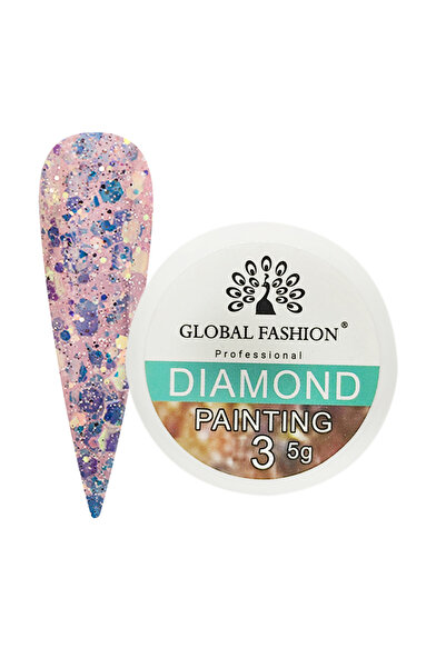 global fashion Gel unghii cu sclipici, Diamond Painting Gel, Global Fashion, ...