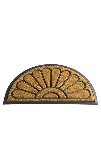 OPTIM DEKO Entry Mat, Modern Design, Rubber and Polyethylene, Highly Durable, DM10, 75x45 cm, Half-Circle