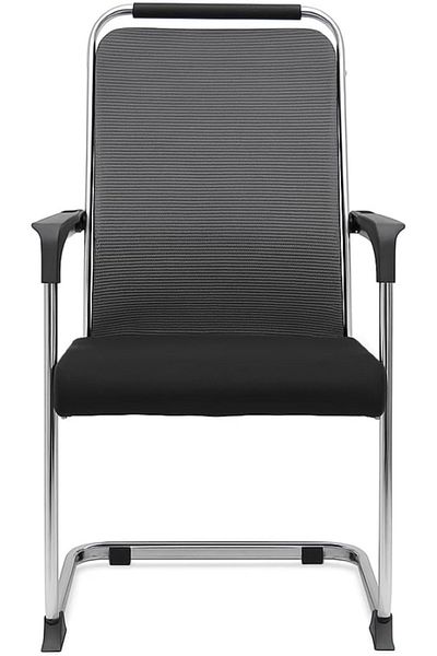 AWF AL WADI FURNITURE Elgi Ergonomic Mesh Back Visitor Chair Seat, Steel Frame & Armrests Ergonomic Chair Computer Chair