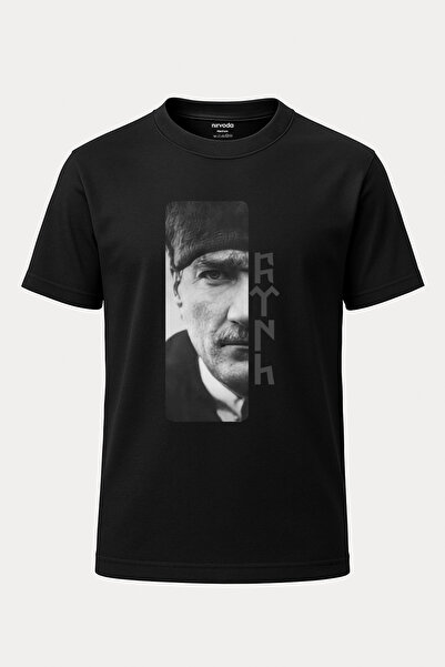 nirvoda Atatürk Göktürkçe Türk Yazılı Gazi Mustafa Kemal Unisex Bisiklet Yaka...