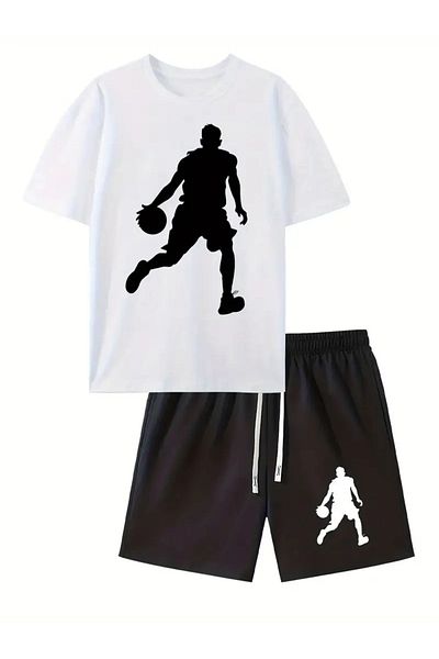 LAND MODA Running Shorts and Sweatpants Set for Men - Cozy Sportswear, Perfect for Spring/Summer,