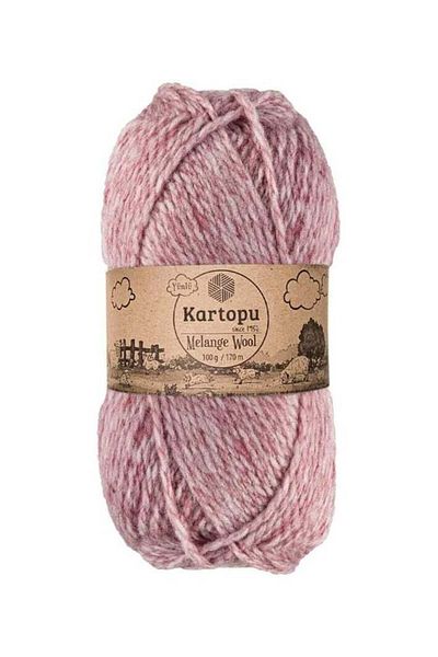 Kartopu K9005 Melange Wool Yarn – 100g Soft Wool-Acrylic Blend, 170m