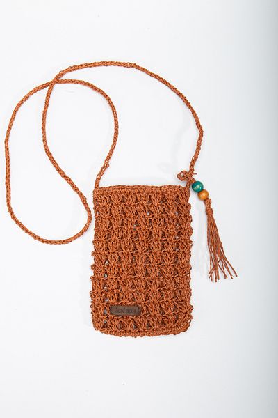 miram shoes Super Luxury Women's Tan Strap Hand Knitted Shoulder Bag