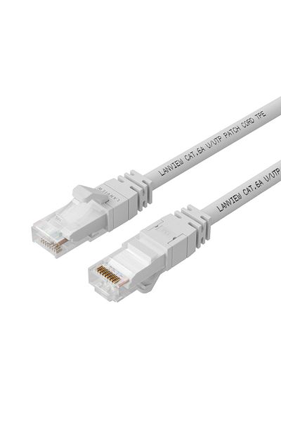 Lanview Kabel CAT6A UTP 3m Biały LSZH, WYSOKA ELASTYCZNOŚĆ, LV-UTP6A03W