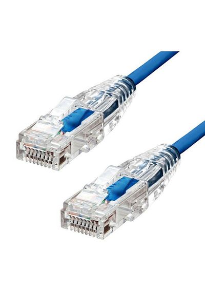 ProXtend Cablu Ethernet CAT6A U/UTP CU LSZH ultra subțire, albastru, 5 m, S-6AUTP-05BL