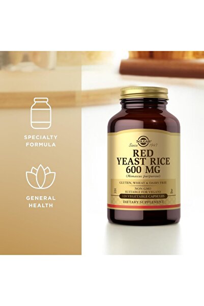 Solgar Red Yeast Rice, 120 Vegetable Capsules, 600 mg, Support Heart Health