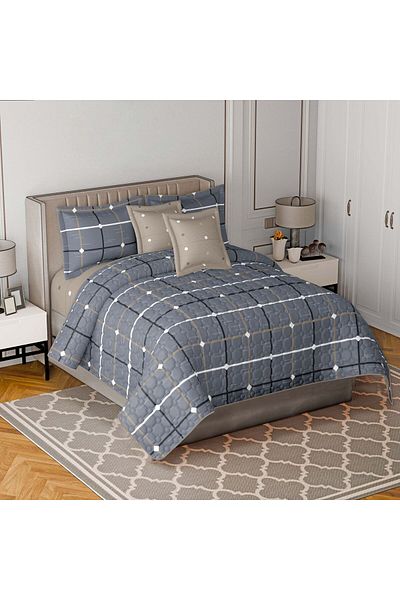 Moon 6-piece compressed hotel double bed sheet for a refreshing summer, quilt size 250x230 cm