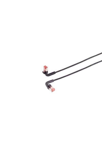 Lanview Elastyczny przewód sieciowy RJ45 CAT6A U/FTP 1m Czarny FLEX-ANGLE, LV-6AFTP-FLEX-ANG-01B