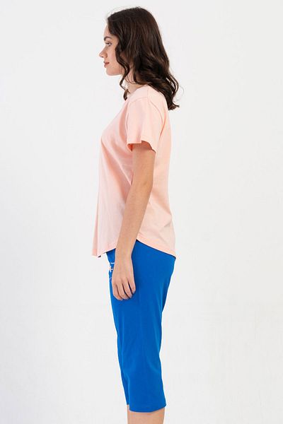 VİENETTA Cotton Women's Short Sleeve Capri Pajama Set, 408412