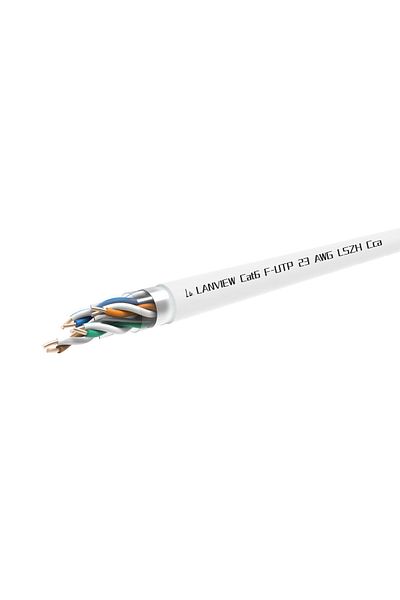 Lanview Cablu de rețea Cat6 F-UTP 4x2xAWG23 LSZH Alb 305m, Clasă de rezistență la foc: Cca, LVN122160
