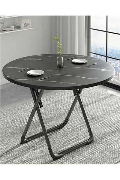 Taimi 3-Piece Dining Set,Table with 2 Elegant Chairs |Table 80x80x74cm with 2 Foldable Chairs- Black