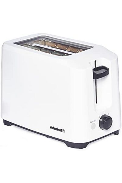 Admiral Toaster 2 Slice Bread with Adjustable Browning Control, Removable Crumb Tray for Easier Clea