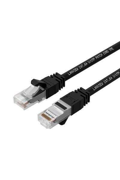Lanview kabel Ethernet CAT6A S/FTP 5m Czarny LSZH HIGH-FLEX, LV-SFTP6A05B