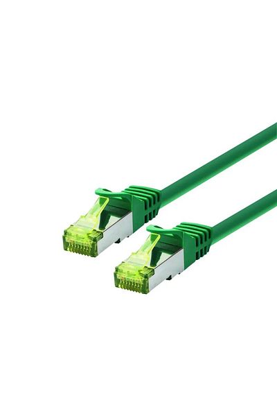 Inna marka Profesjonalny kabel patchowy LOGON SFTP/AWG26/LSOH 10m - CAT6A 500MHz - Zielony, TCR6ASS100G