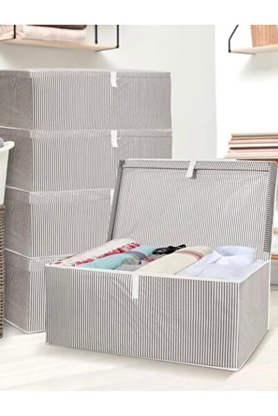 btm home Çok Amaçlı Kapaklı Mega Boyutlu Kutu 40X60X30cm Kapaklı Katlanabilir Hurç