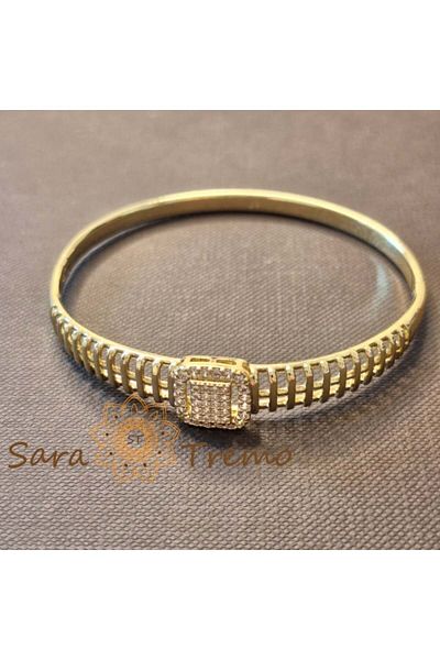 saratremo Royal Time Bracelet – jewelry watch model, with zirconia, 14K gold plated