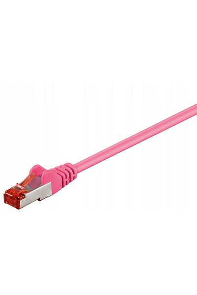 MicroConnect F/UTP CAT6 0,25m Różowy PVC