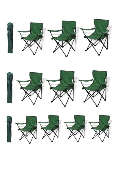 smart home طقم كراسي تخييم يتكون من 10 كراسي قابلة للطي من قماش أكسفورد وقوائ...