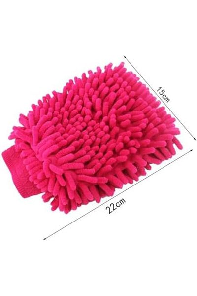 Biki Microfiber Car Wash Mitt – Set of 2 Chenille Cleaning Gloves, 15x23cm Reusable Auto Detailing